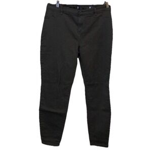 Women's Gap Skinny Stretch Chino Pants Dark Grey Size 16  Casual Travel Ankle
